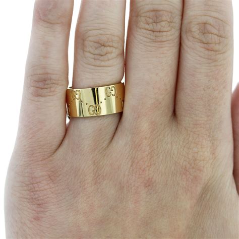 gucci gold wedding ring|Gucci size 12 ring.